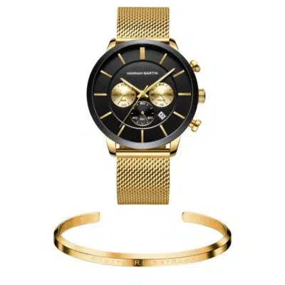 סט שעון וצמיד לגבר Hm2432 + Prj1122