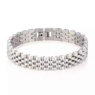 צמיד חוליות ג׳ובילי בגוון כסף לגבר