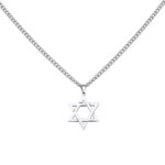 שרשרת מגן דוד בגוון כסף