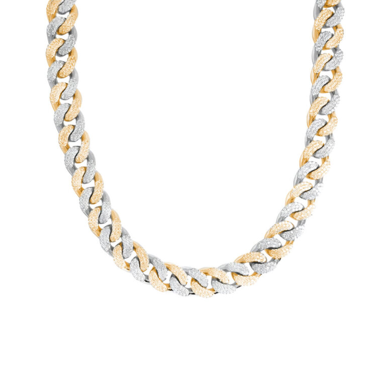 שרשרת גולן קובאנית משובצת לנשים בגוון כסף וזהב תמונה ראשית