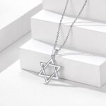 שרשרת מגן דוד בגוון כסף - תמונה 8