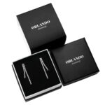 עגילי טניס נופלים בגוון כסף - תמונה 2