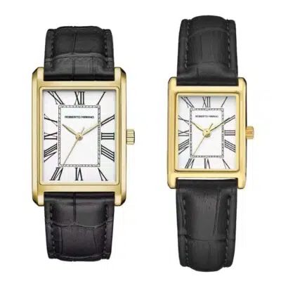 סט שעונים מלבני זוגי Roberto Marino RM2712 + RM1712