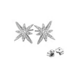 עגילים כסף טהור S925 בשיבוץ דגם ״שמרית״