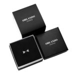 טבעת פתוחה בשיבוץ משולשים בגוון כסף - תמונה 2