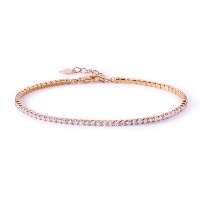 צמיד טניס רוזגולד משובץ