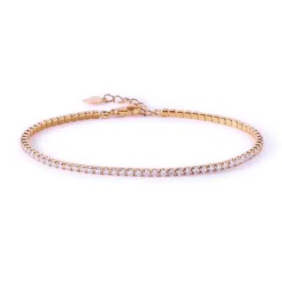 צמיד טניס רוזגולד משובץ