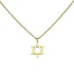 שרשרת מגן דוד בגוון זהב