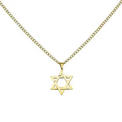 שרשרת מגן דוד בגוון זהב