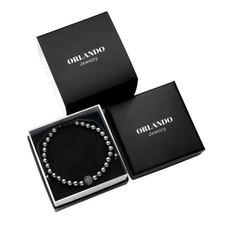 סט שעון וצמיד לגבר Pr5422 + צמיד כדורים כסף - תמונה 4