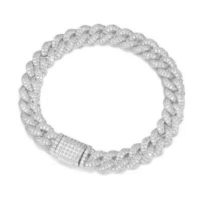 צמיד גולן קובאני משובץ בגוון כסף