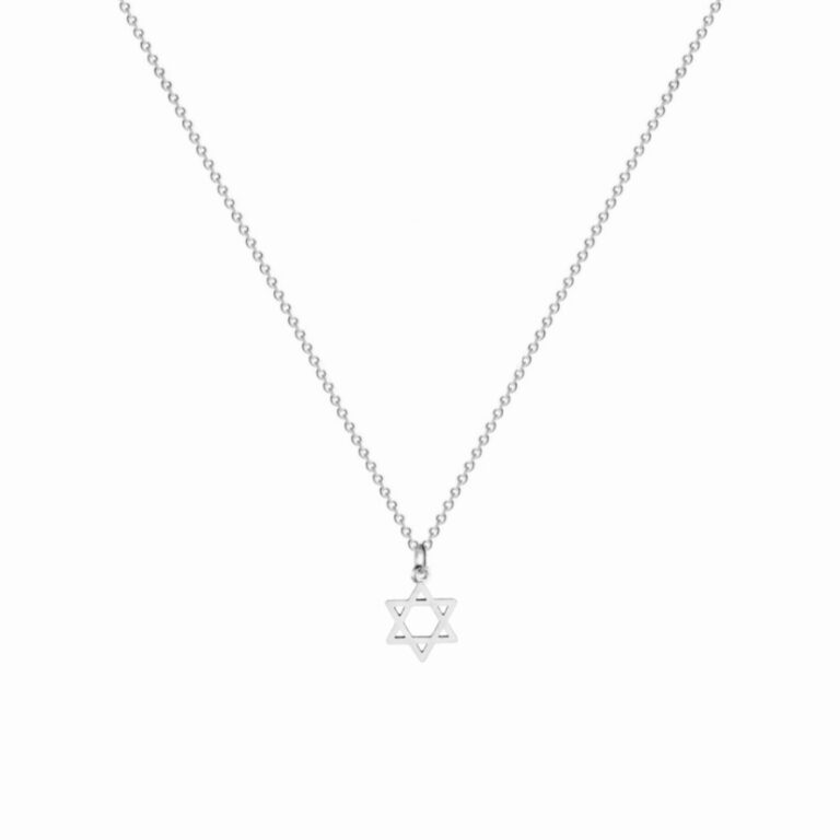 שרשרת מגן דוד עדינה בגוון כסף