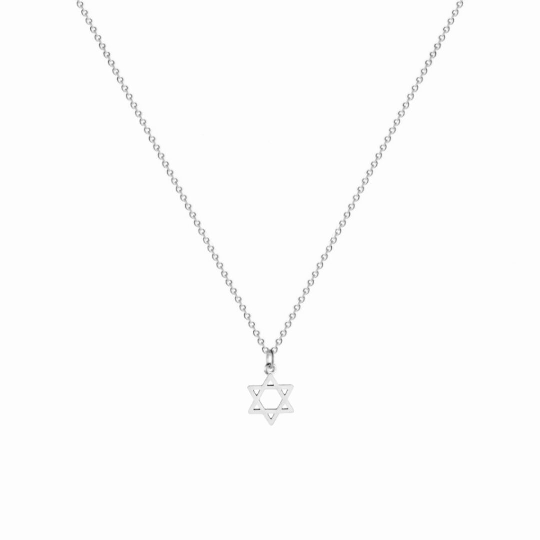 שרשרת מגן דוד עדינה בגוון כסף