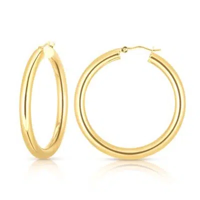 עגילים חישוק קלאסיים בגוון זהב