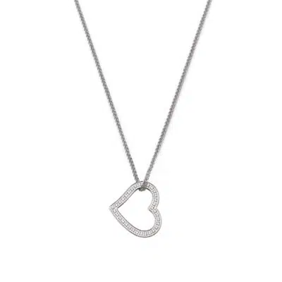 שרשרת לב משובצת לנשים Pierre Richardson Prj9221