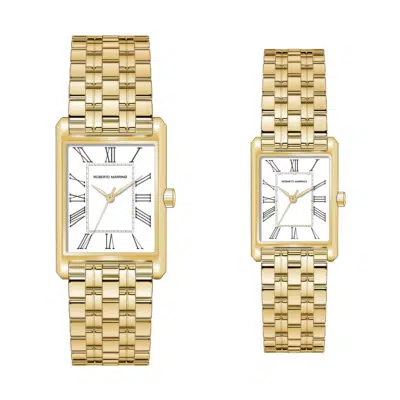 סט שעונים מלבני זוגי Roberto Marino RM2722 + RM1722