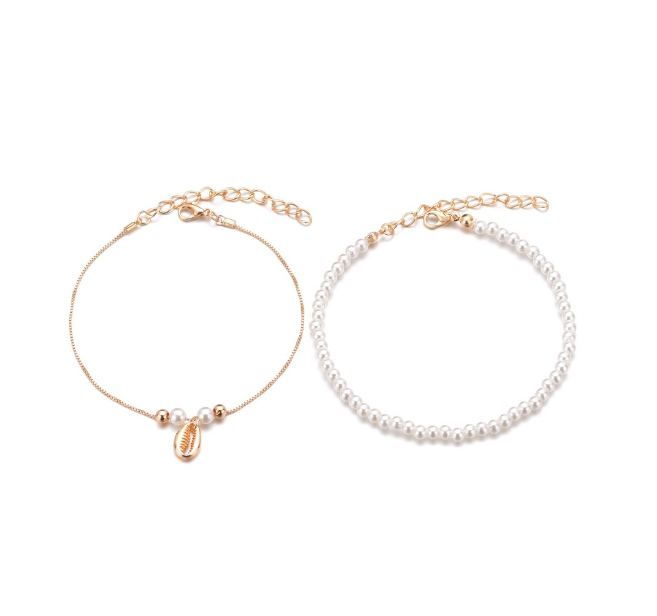 סט 2 צמידים לרגל דגם ״הוואי״ תמונה ראשית