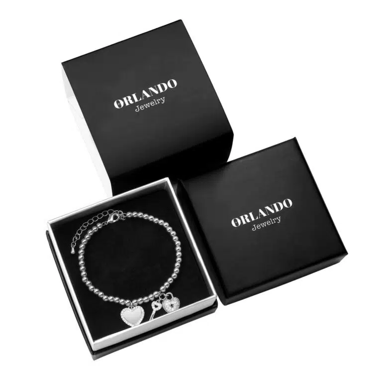 צמיד ״מפתח הלב״ בגוון כסף - תמונה 2