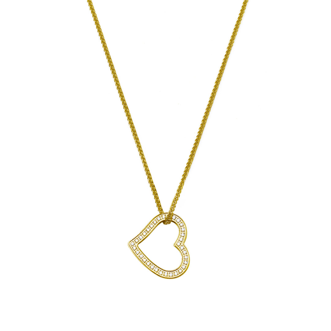 שרשרת לב משובצת לנשים Pierre Richardson Prj9222