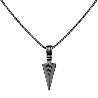 שרשרת חץ שחורה לגבר