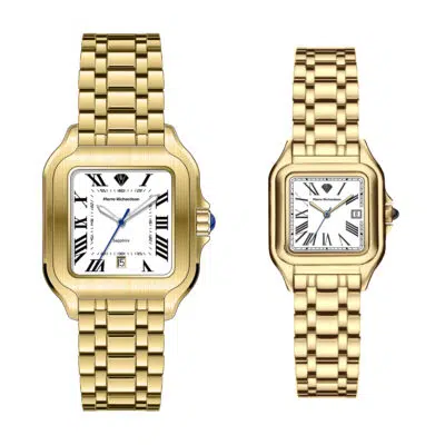 סט שעונים מלבני זוגי Pierre Richardson Pr8702 + Pr1102