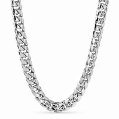 שרשרת קובאנית קלאסית בגוון כסף