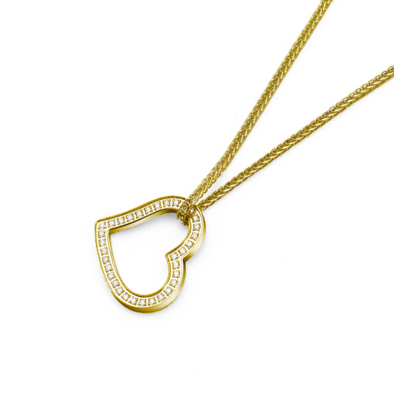 שרשרת לב משובצת לנשים Pierre Richardson Prj9222 - תמונה 3