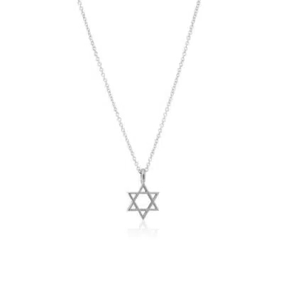 שרשרת מגן דוד עדינה בגוון כסף