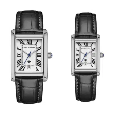 סט שעונים מלבני זוגי Pierre Richardson Pr2091 + Pr1091