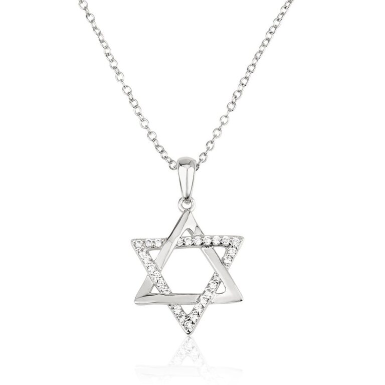 שרשרת מגן דוד בגוון כסף - תמונה 4