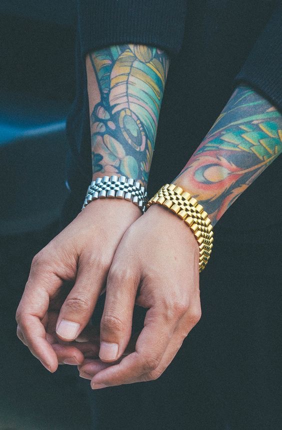 צמיד חוליות ג׳ובילי בגוון זהב לגבר - תמונה 5