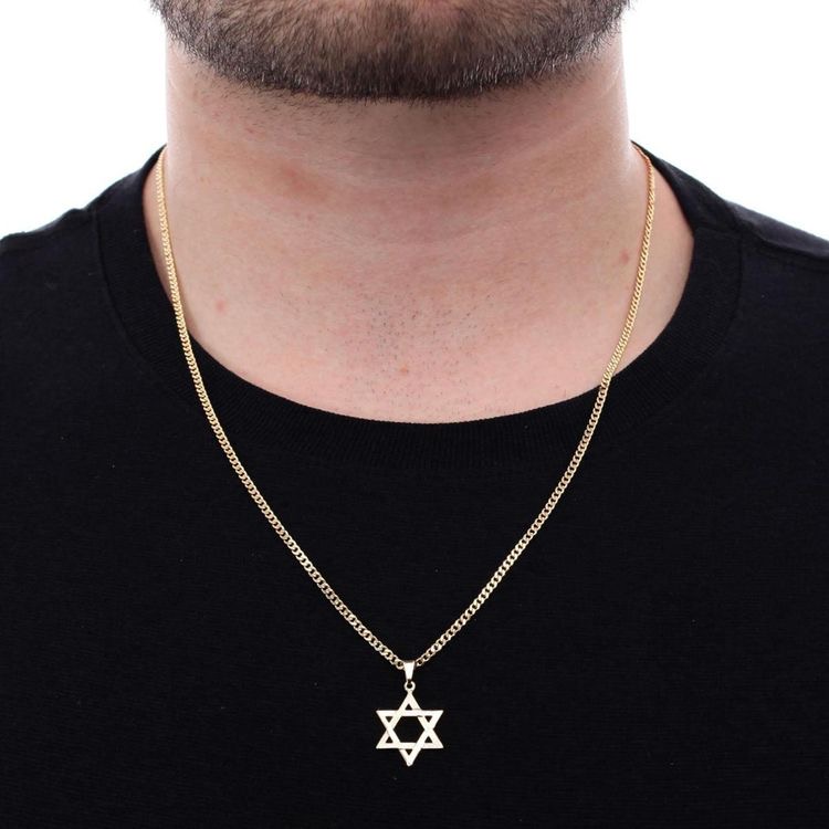 שרשרת מגן דוד בגוון זהב - תמונה 3