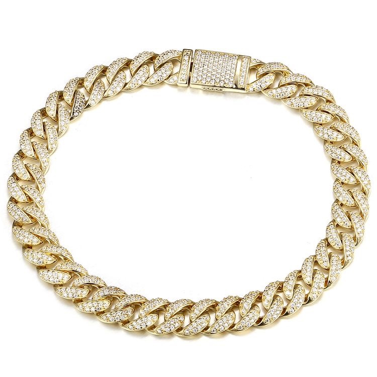 צמיד גולן קובאני משובץ לנשים בגוון זהב