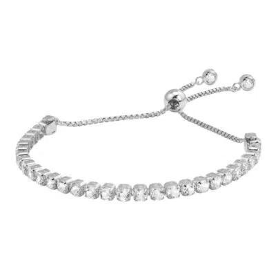 צמיד טניס משובץ דגם ״עדי״ בגוון כסף